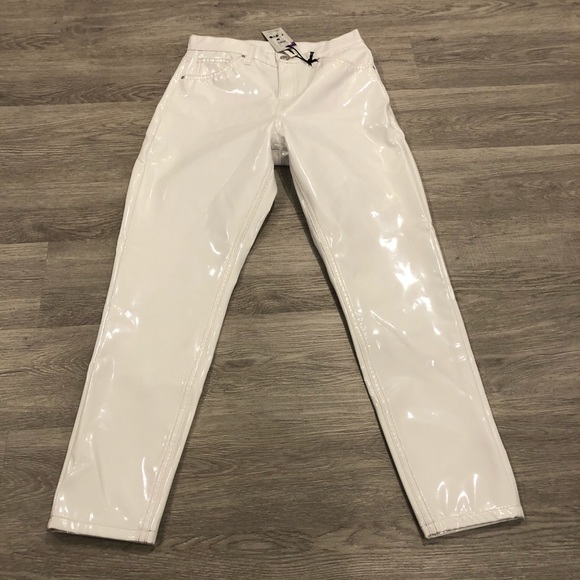 Topshop Pants - Topshop PVC Moto Jamie Skinny Pants Sz 28 NWT
